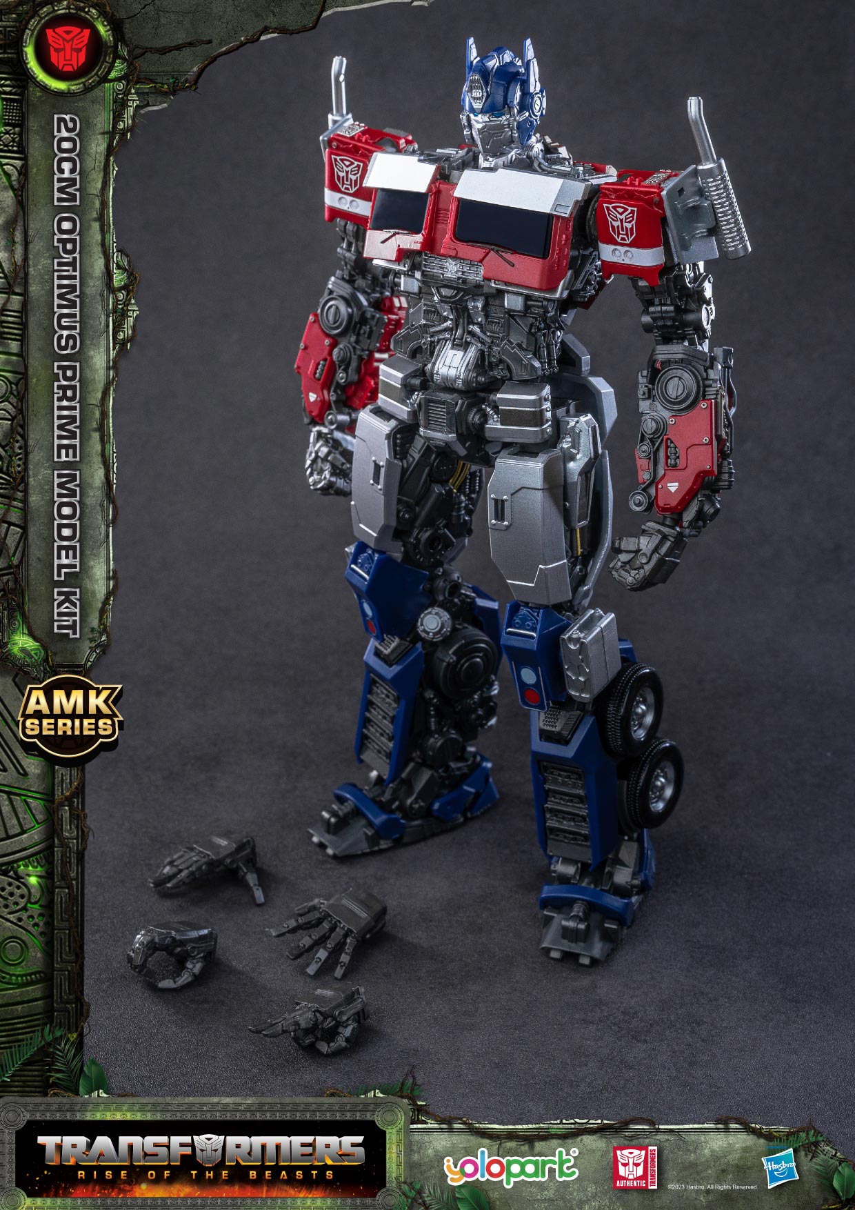 Transformers Toys Optimus Prime, 7.87 Inch Transformers Rise of The Beast  Toys, Highly Articulated No Converting Transformers Model Kit, Action