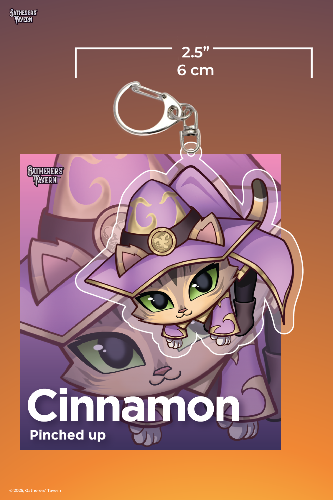 Pinched Up Cinnamon Keychain