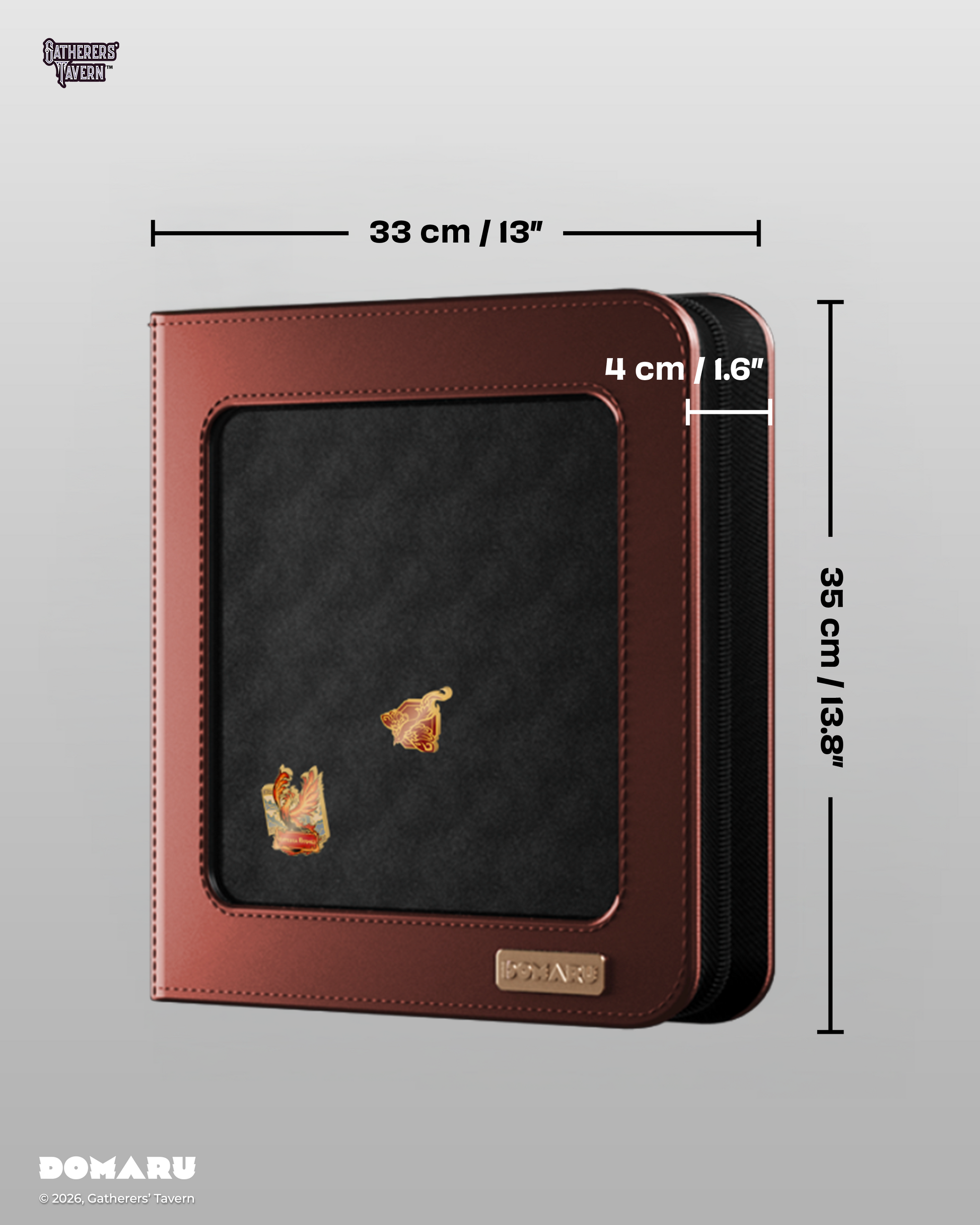 12-Pocket Vermilion Radiance  - DOMARU Deco Pin Binder Sacred Beasts