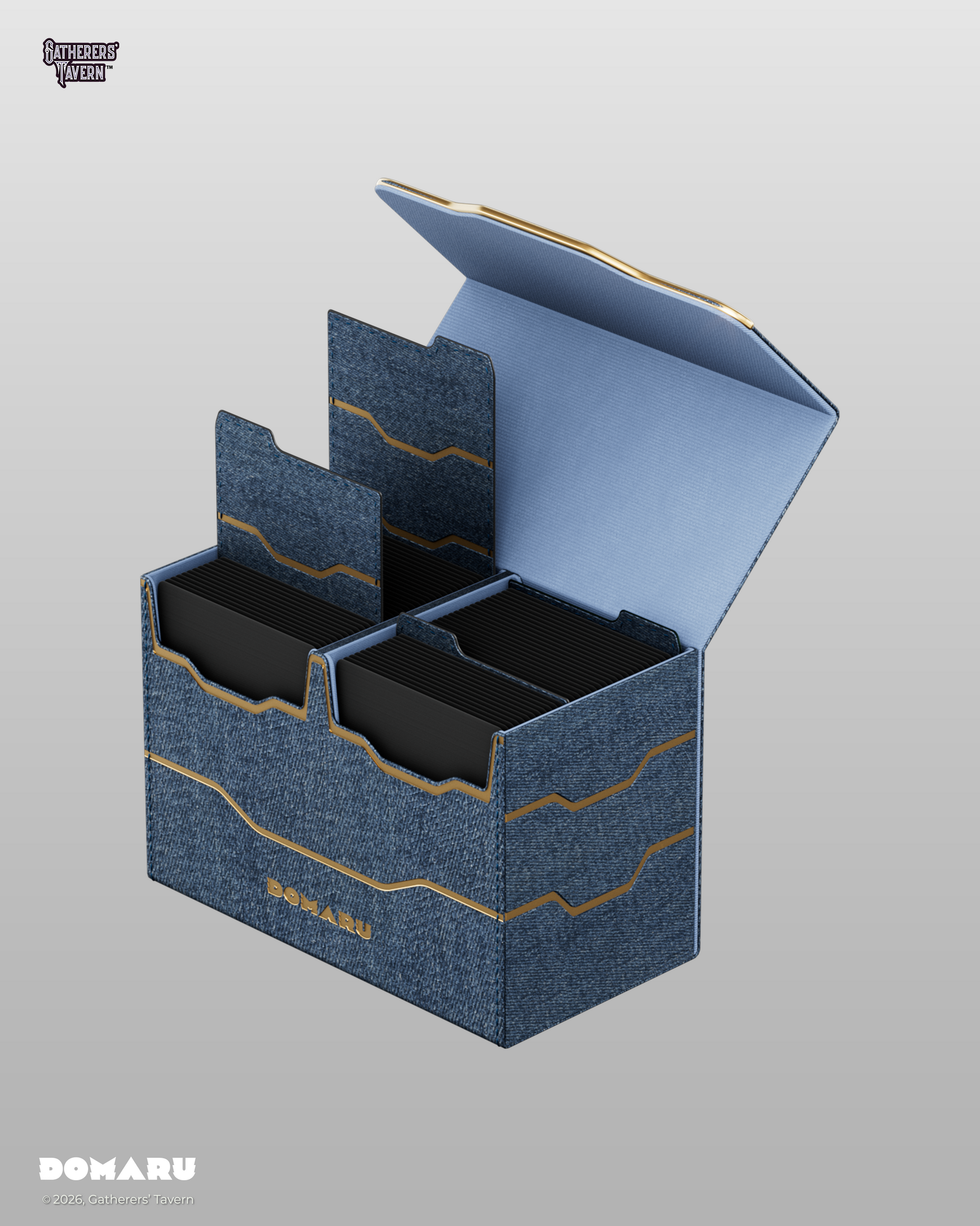 DOMARU Armory Collection Vertex Duo 200+ Toploading Box - Lazulite