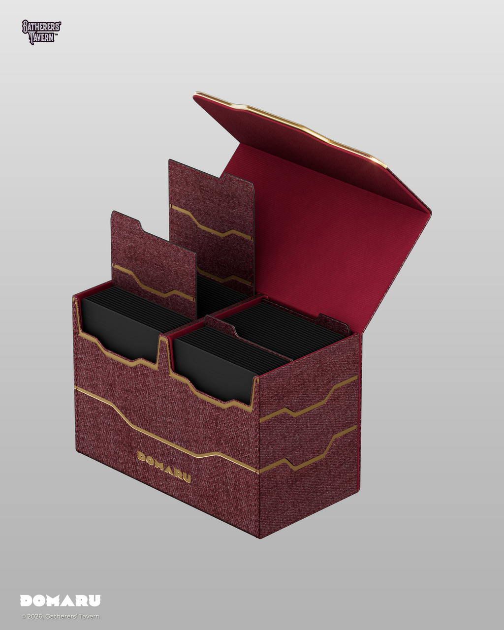 DOMARU Armory Collection Vertex Duo 200+ Toploading Box - Carnelian