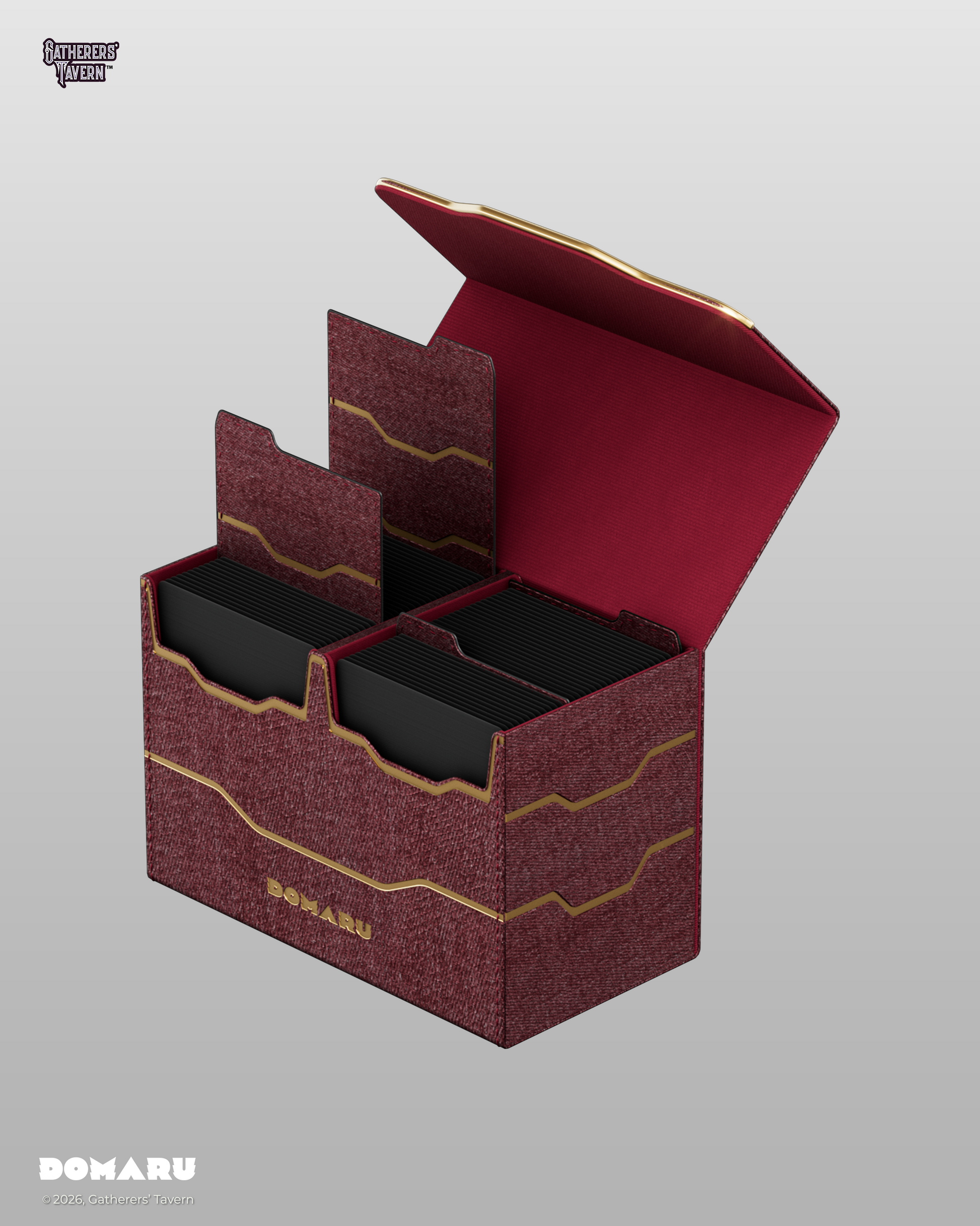 DOMARU Armory Collection Vertex Duo 200+ Toploading Box - Carnelian