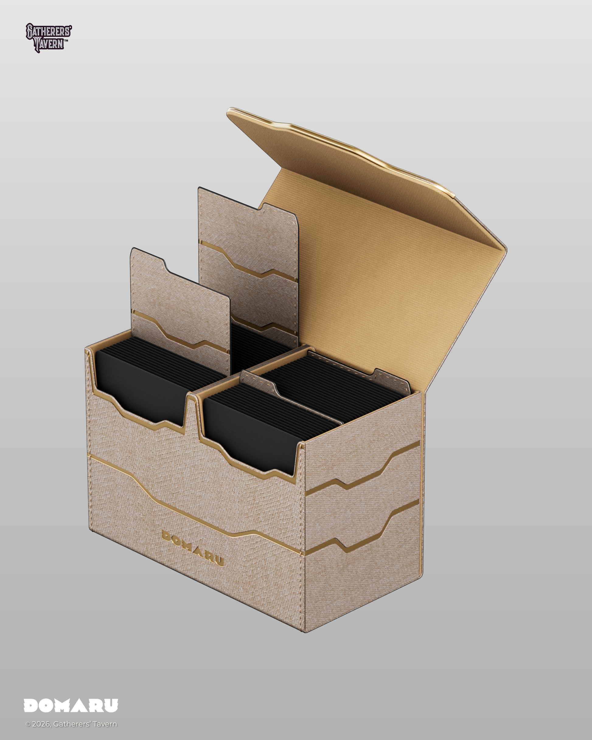 DOMARU Armory Collection Vertex Duo 200+ Toploading Box - Alabaster