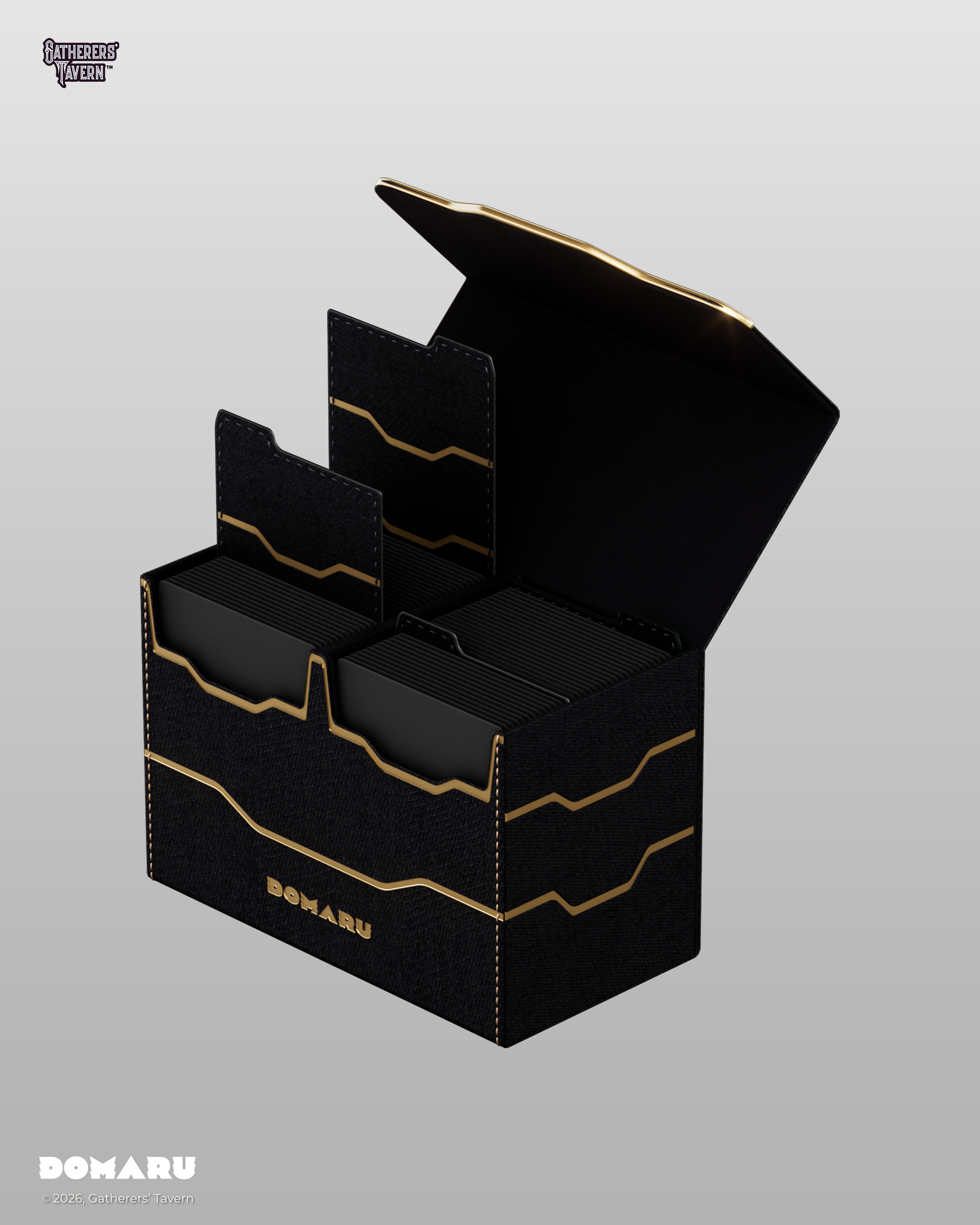 DOMARU Armory Collection Vertex Duo 200+ Toploading Box - Obsidian