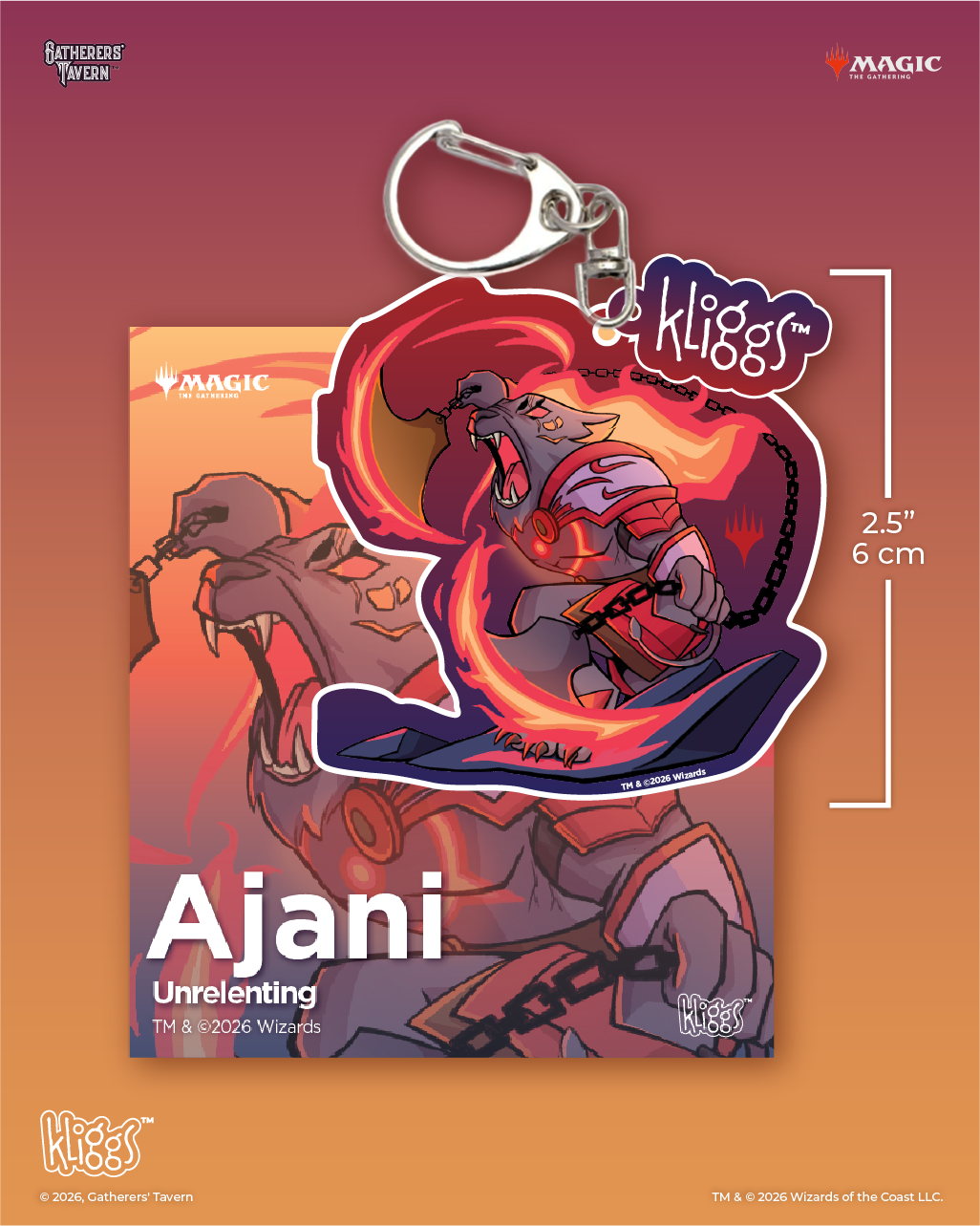 Ajani, Unrelenting Reality Fracture Kliggs Keychain
