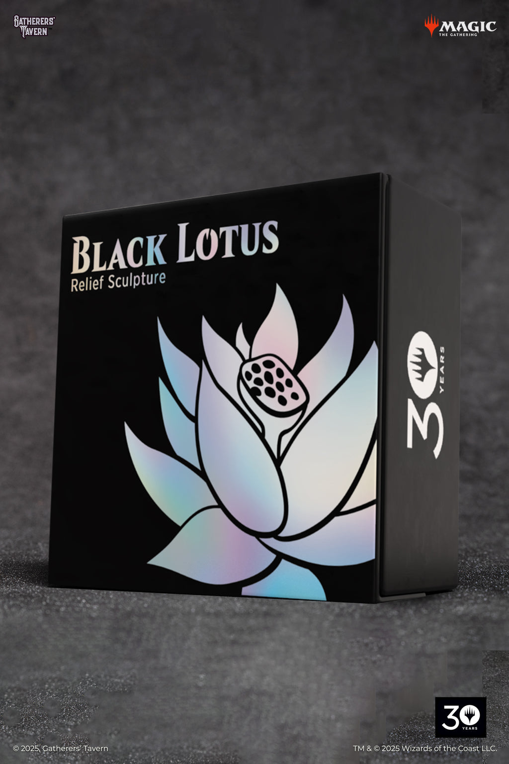 Black Lotus Relief Sculpture