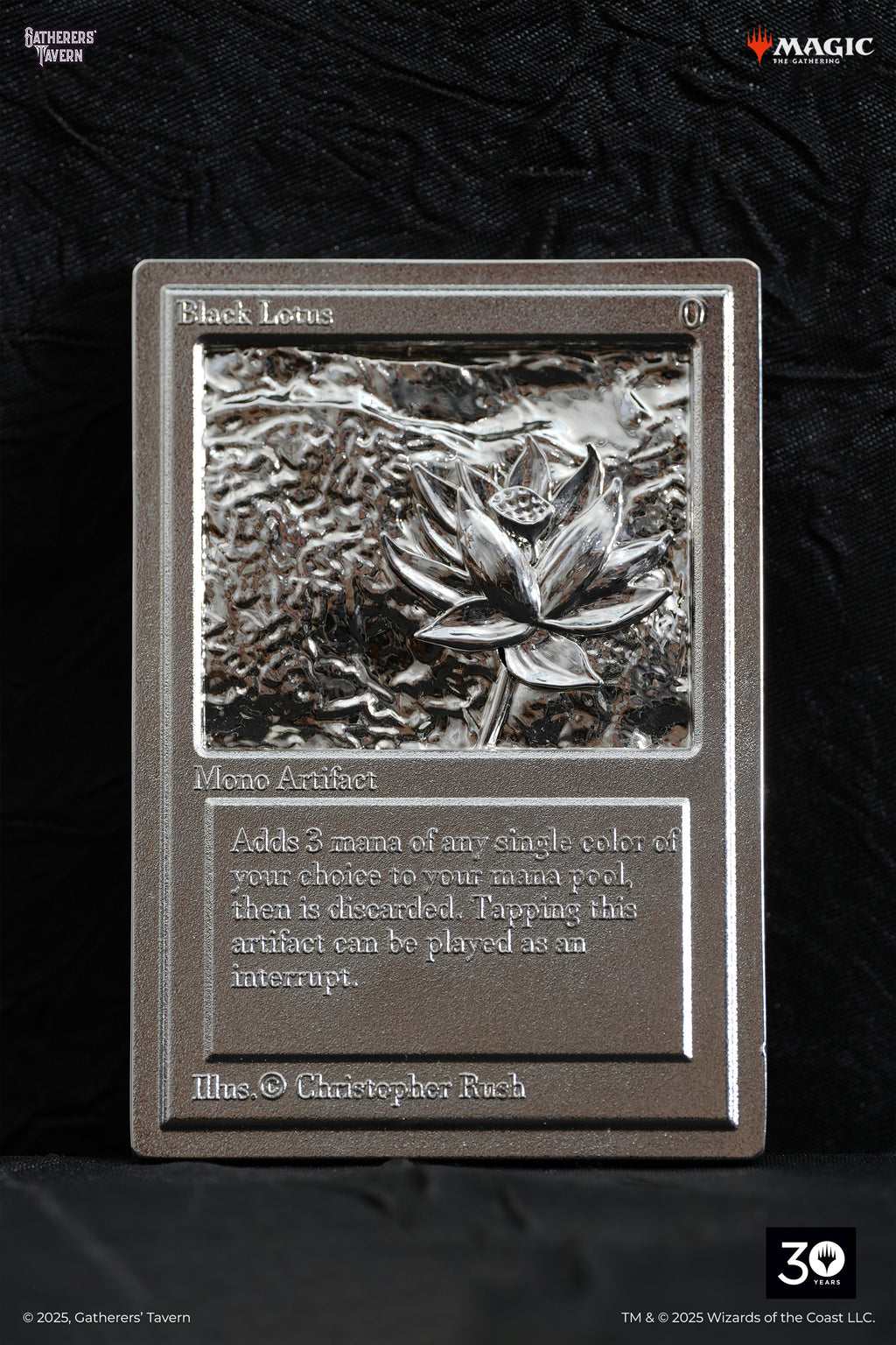 Black Lotus Relief Sculpture