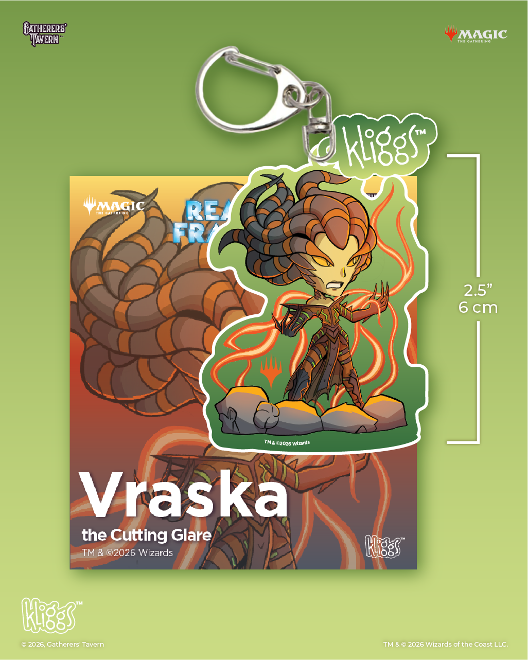 Vraska, the Cutting Glare Reality Fracture Kliggs Keychain