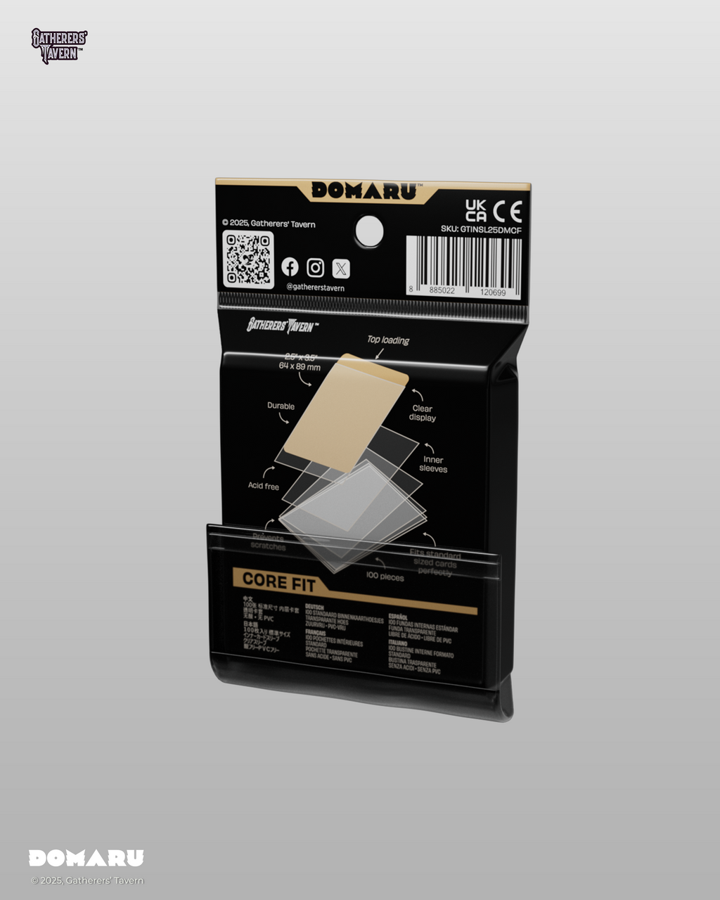 DOMARU Core Fit - Standard Clear Inner Sleeves