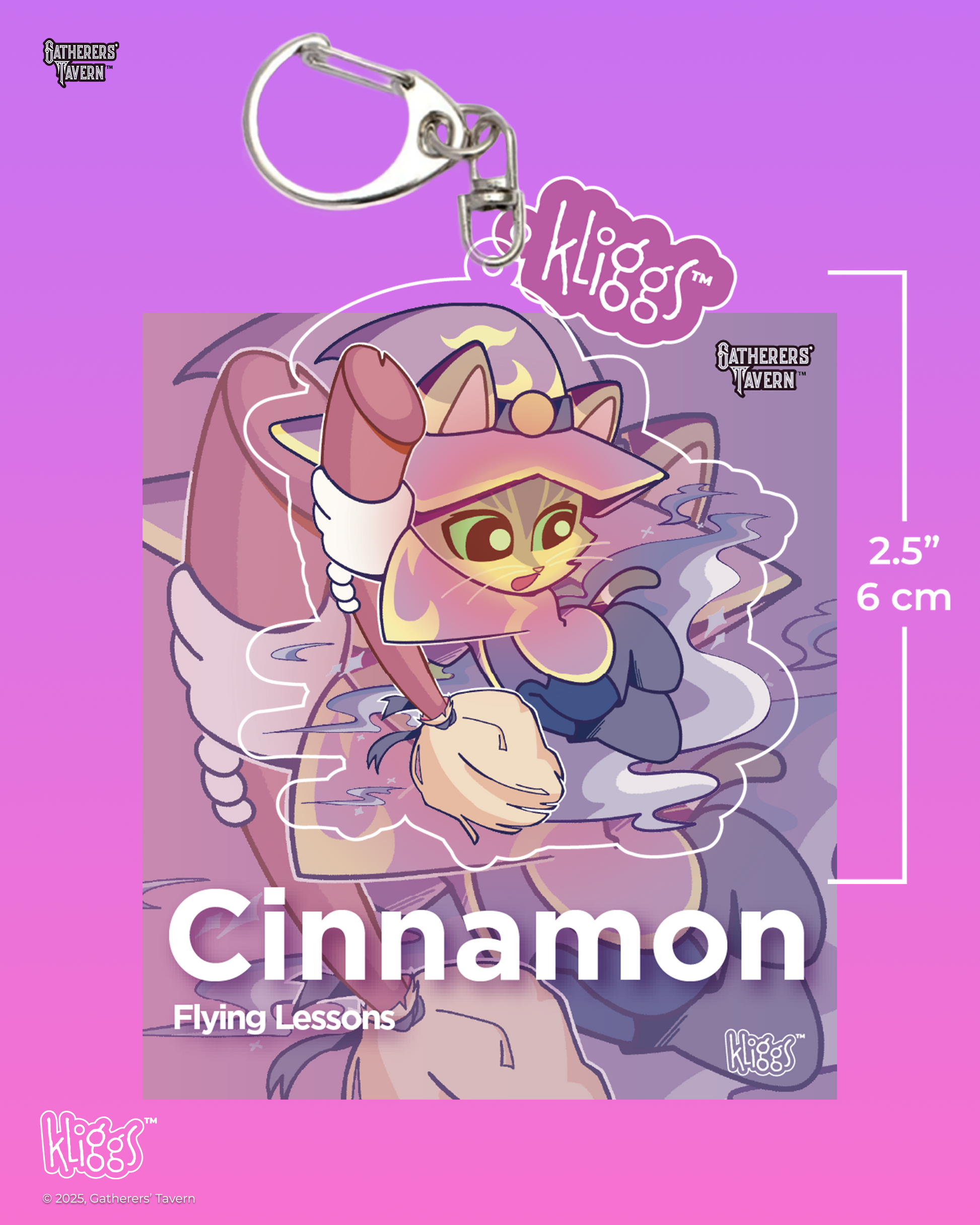 Cinnamon Flying Lessons Keychain