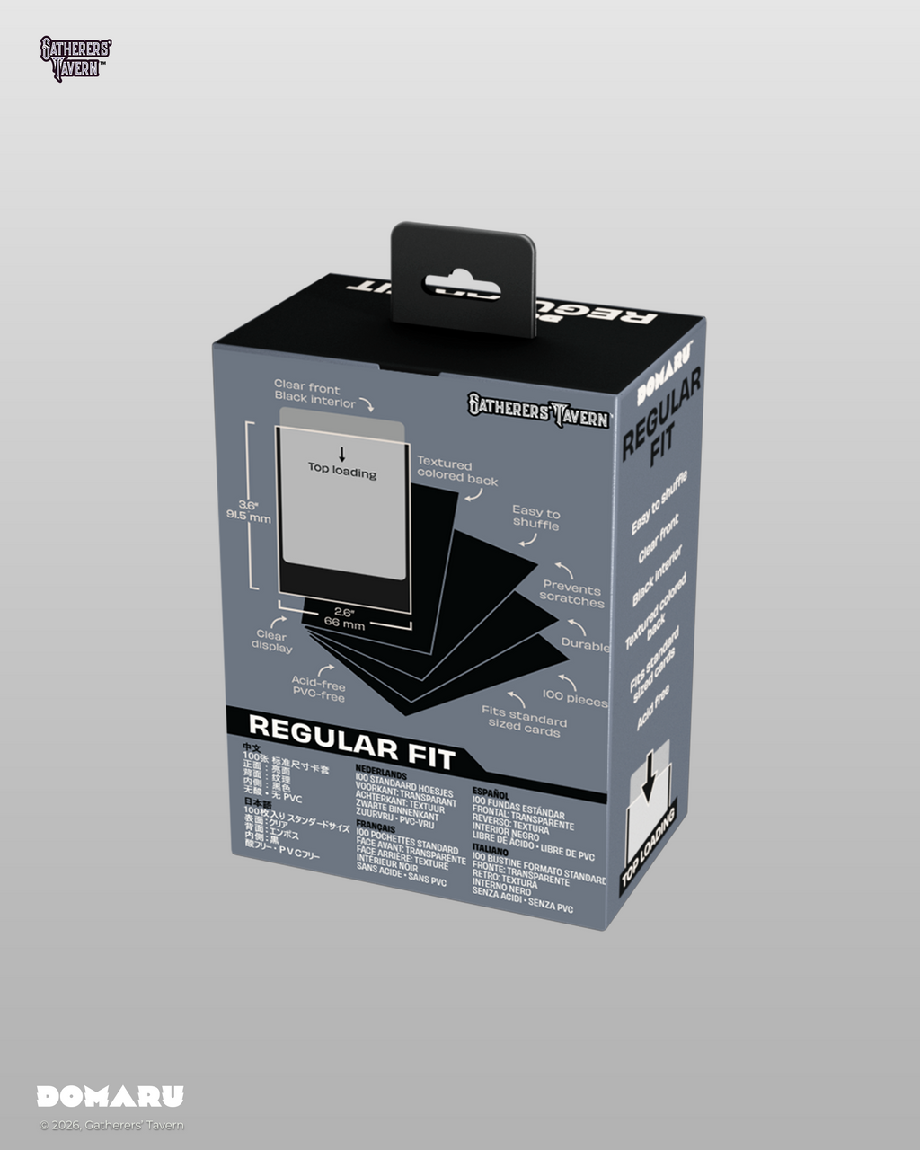 Gothic Black - DOMARU Regular Fit Sleeves