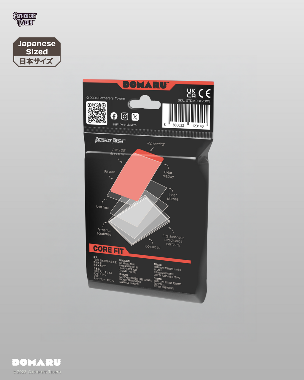 Core Fit DOMARU Japanese Size Sleeves